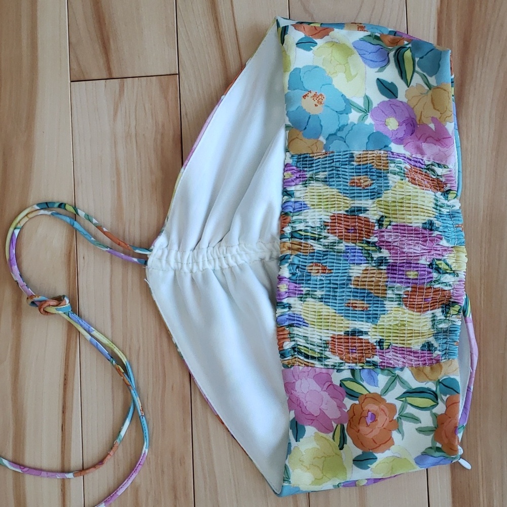 ZARA Floral ruched halter top - Picture 9 of 13